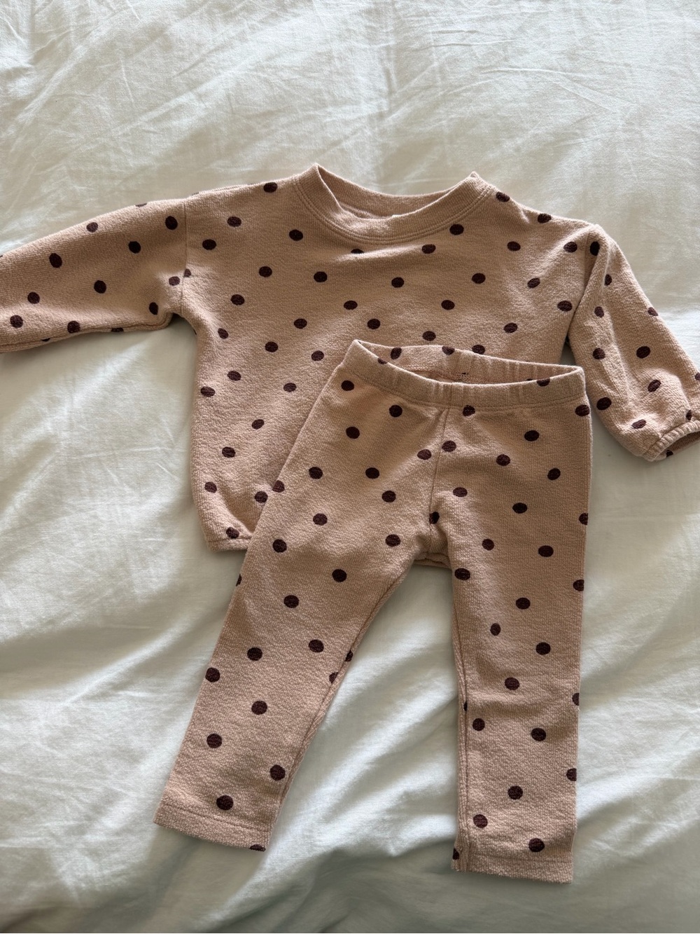 Rylee + Cru Spongey Knit Polka Dot Set
